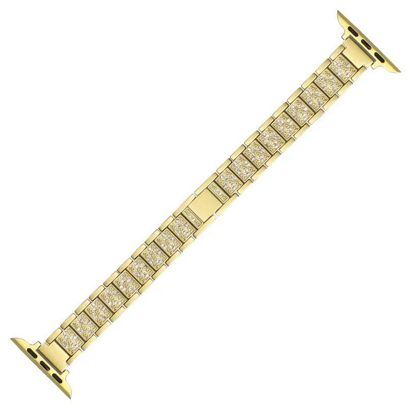 Alloy Strap Full Diamond Waist Watch