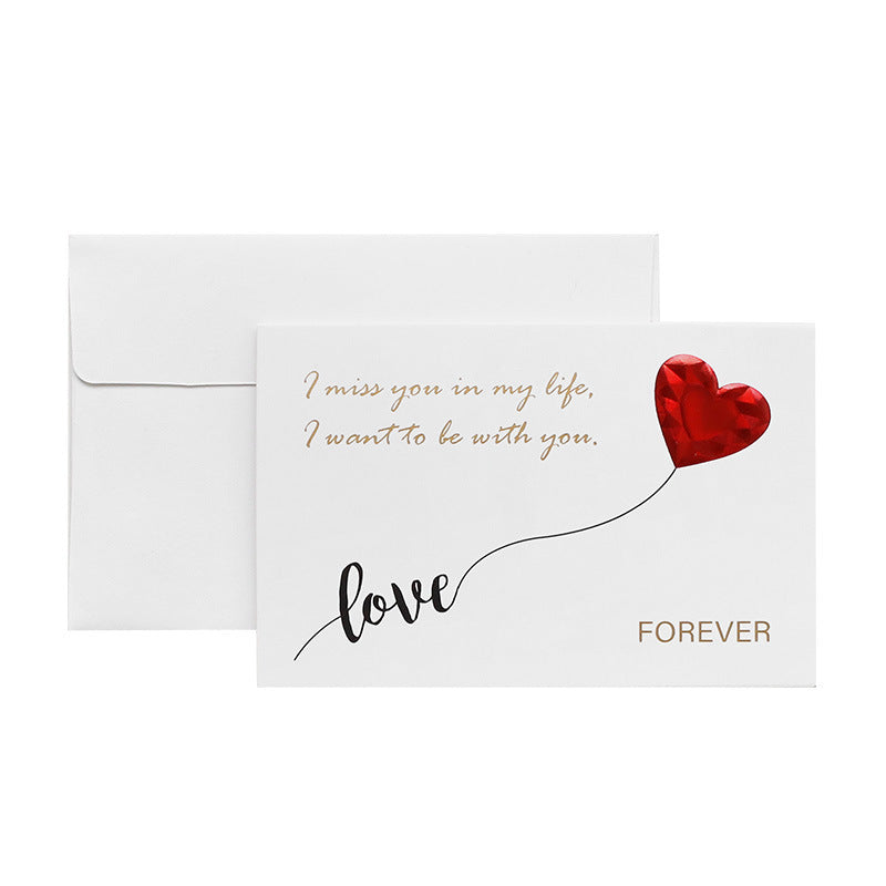 Red Heart Greeting Card Forever Love