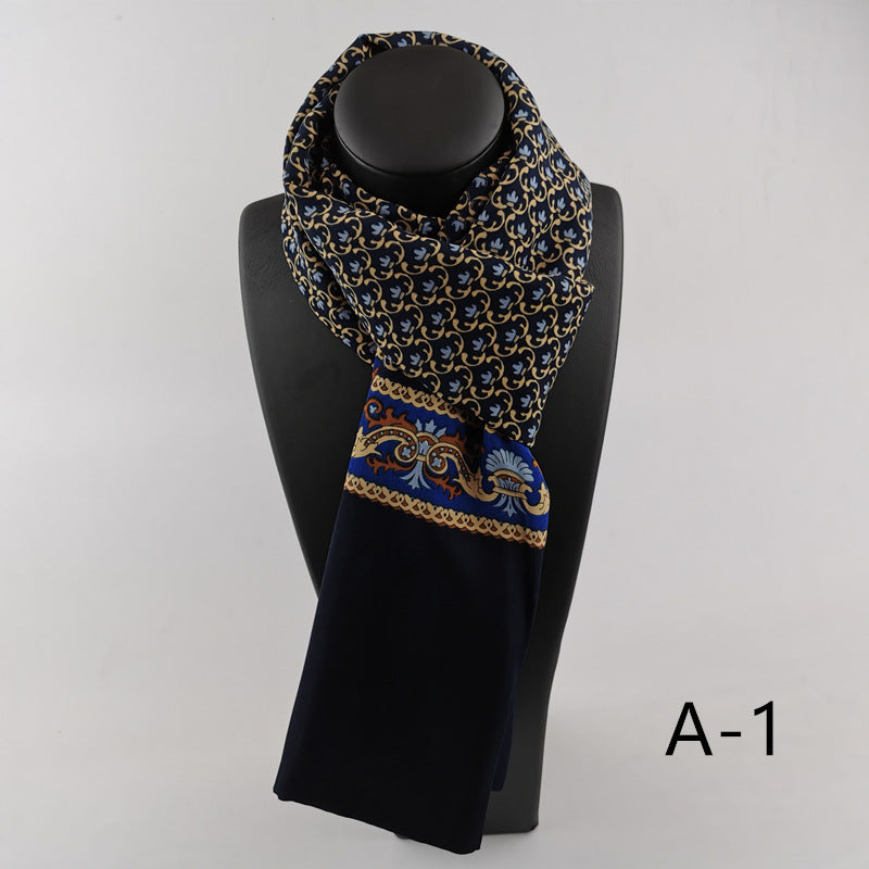 Men's Double Layer Cashmere Washed Warm Scarf