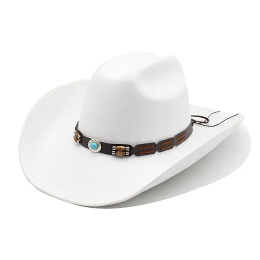 Woolen Hat, Turquoise Belt, Western Denim