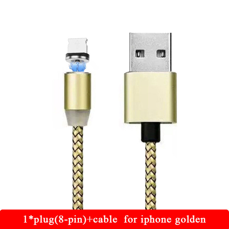 YBD 1m Magnetic LED Charging Cable for Apple
