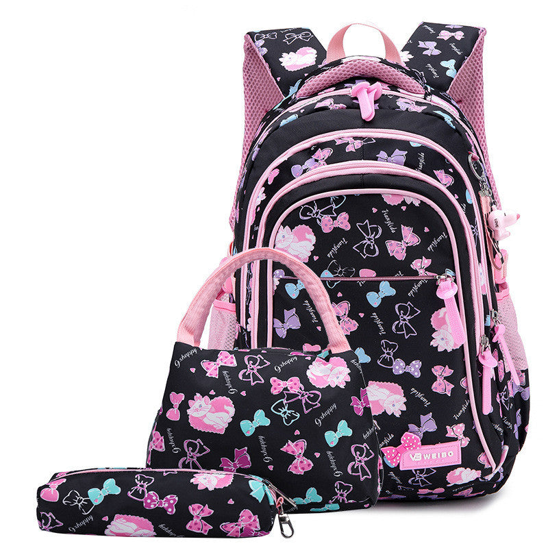 Light & Water-Repellent Student Backpack Set