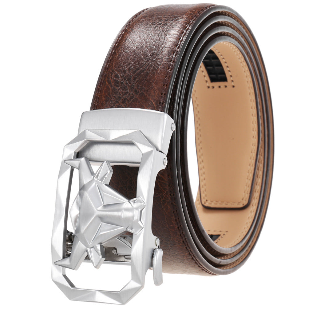 Fashion Men's Leather Belt Alloy Buckle