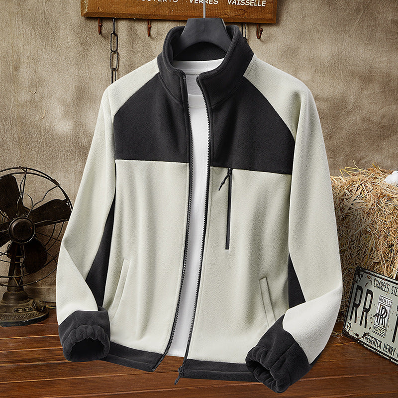 Fleece-lined Polar Fleece Casual Couple Loose All-matching Warm Trendy Tops