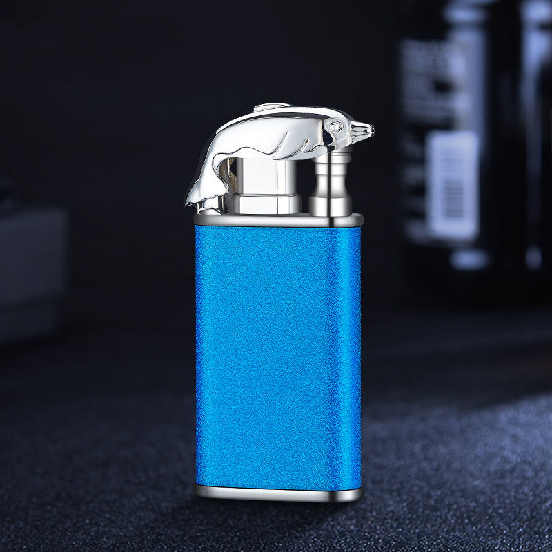Blue Flame Double Fire Metal Lighter