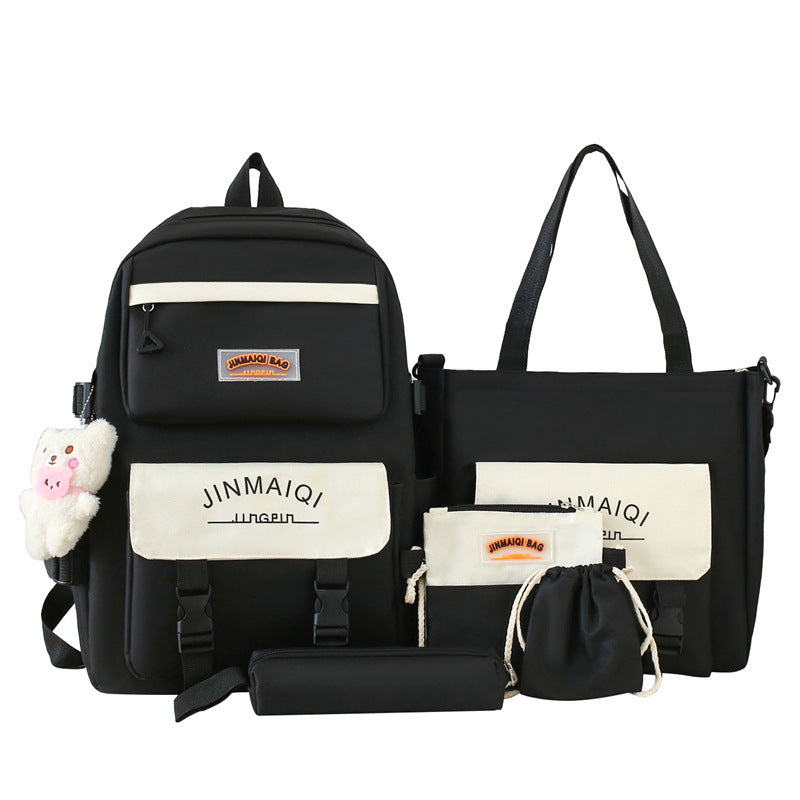 Women's Five-Piece School Backpack Set