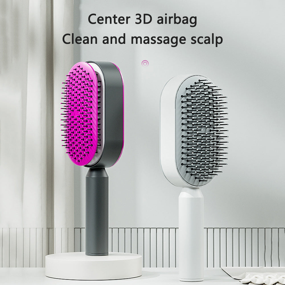 Self Cleaning Hair Brush One-key Airbag Massage