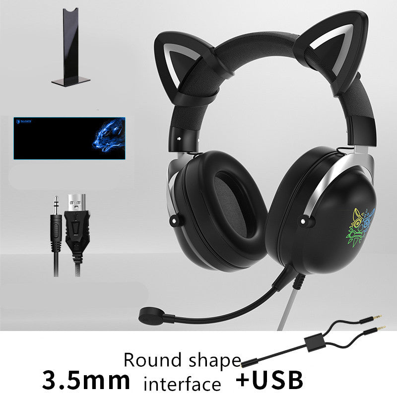 Head Mounted Wired Gaming Headset for Girls
