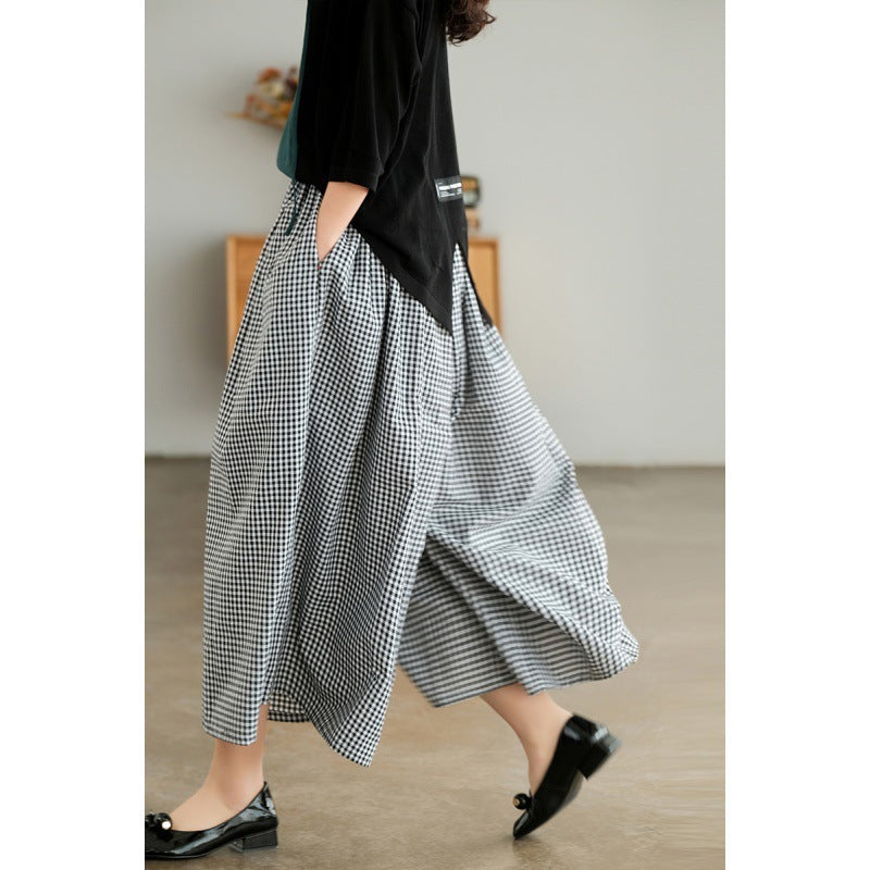 Plus Size Cotton Linen Culottes