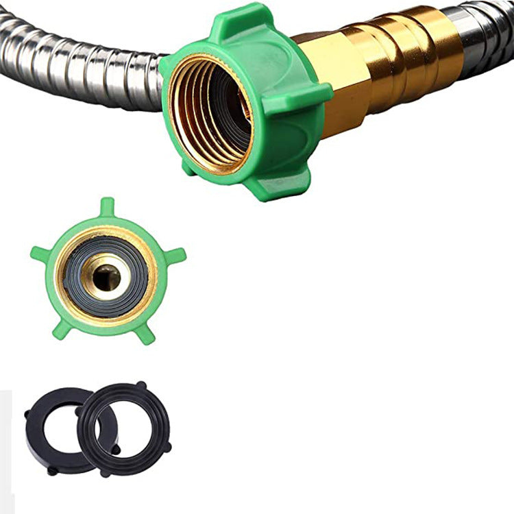 Stainless Steel Garden Hose with Brass Nozzle