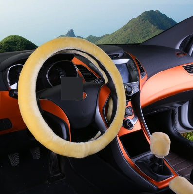 Winter Plush Wool Steering Wheel Cover