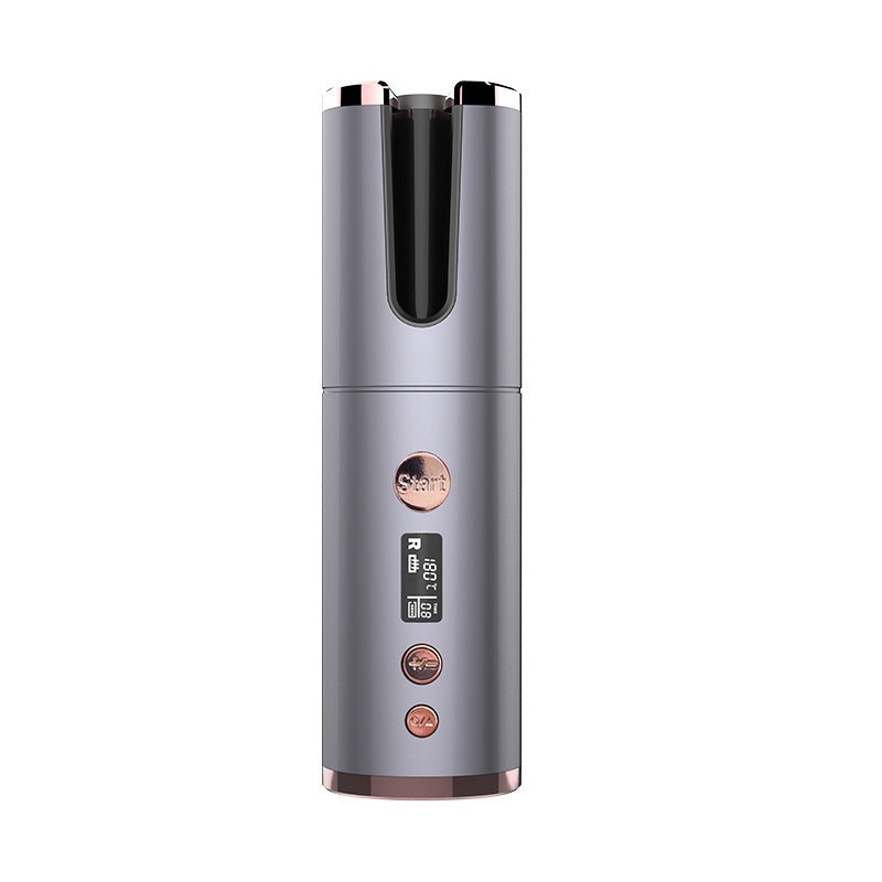 Portable Wireless Rechargeable Auto-Rotating Curling Iron