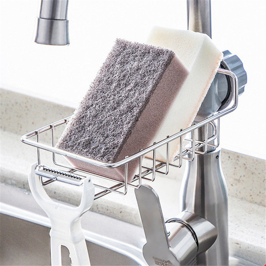 Adjustable Sink Rack Sponge Holder Soap Organizer