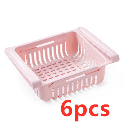 Stretchable Multifunction Refrigerator Storage Basket