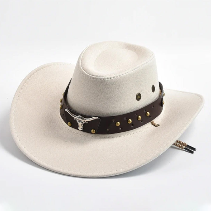 Artificial Suede Western Cowboy Hat Retro Sunshade