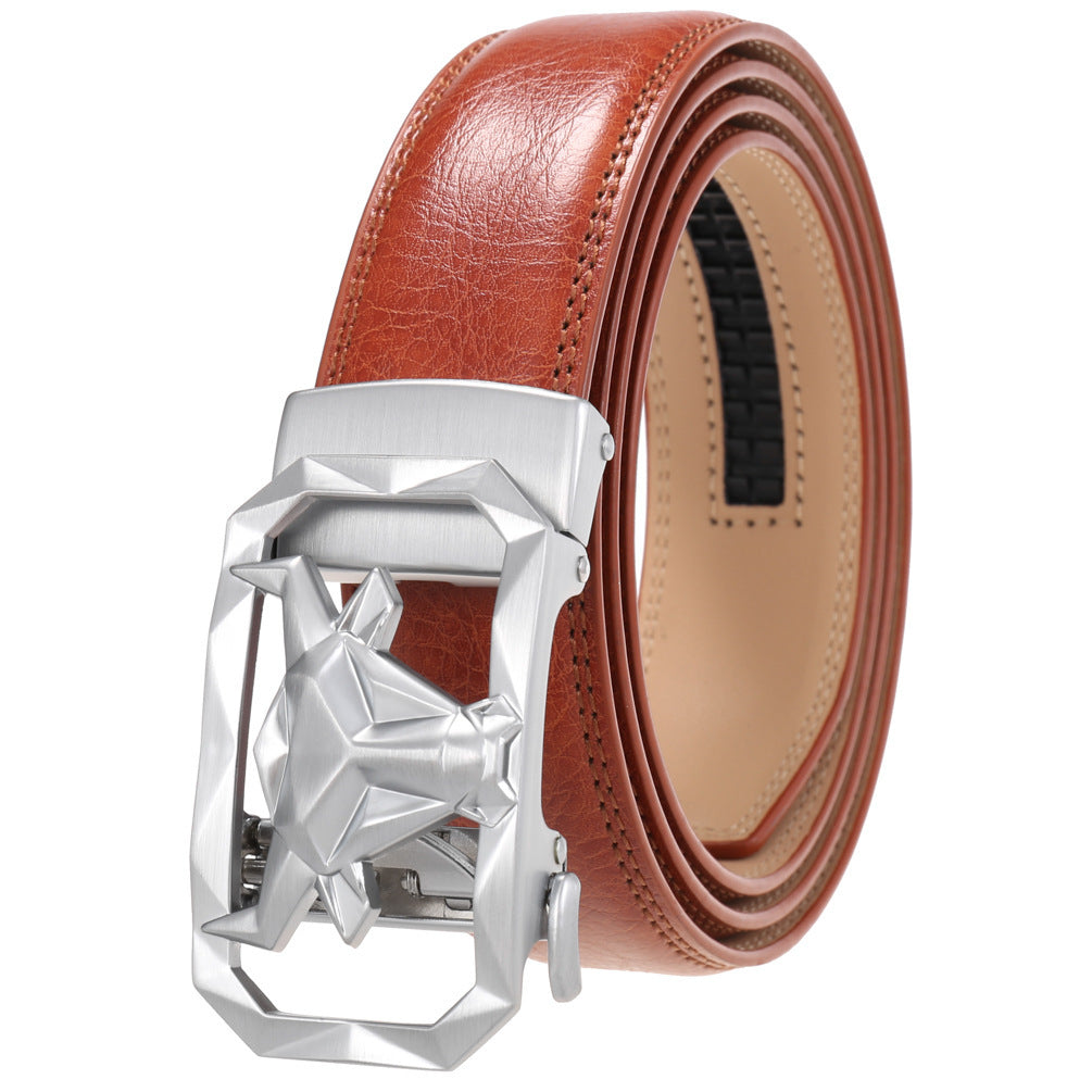 Fashion Men's Leather Belt Alloy Buckle