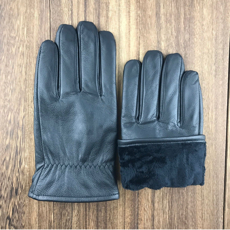 Outdoor Retro Fleece-lined Winter Cycling Gloves