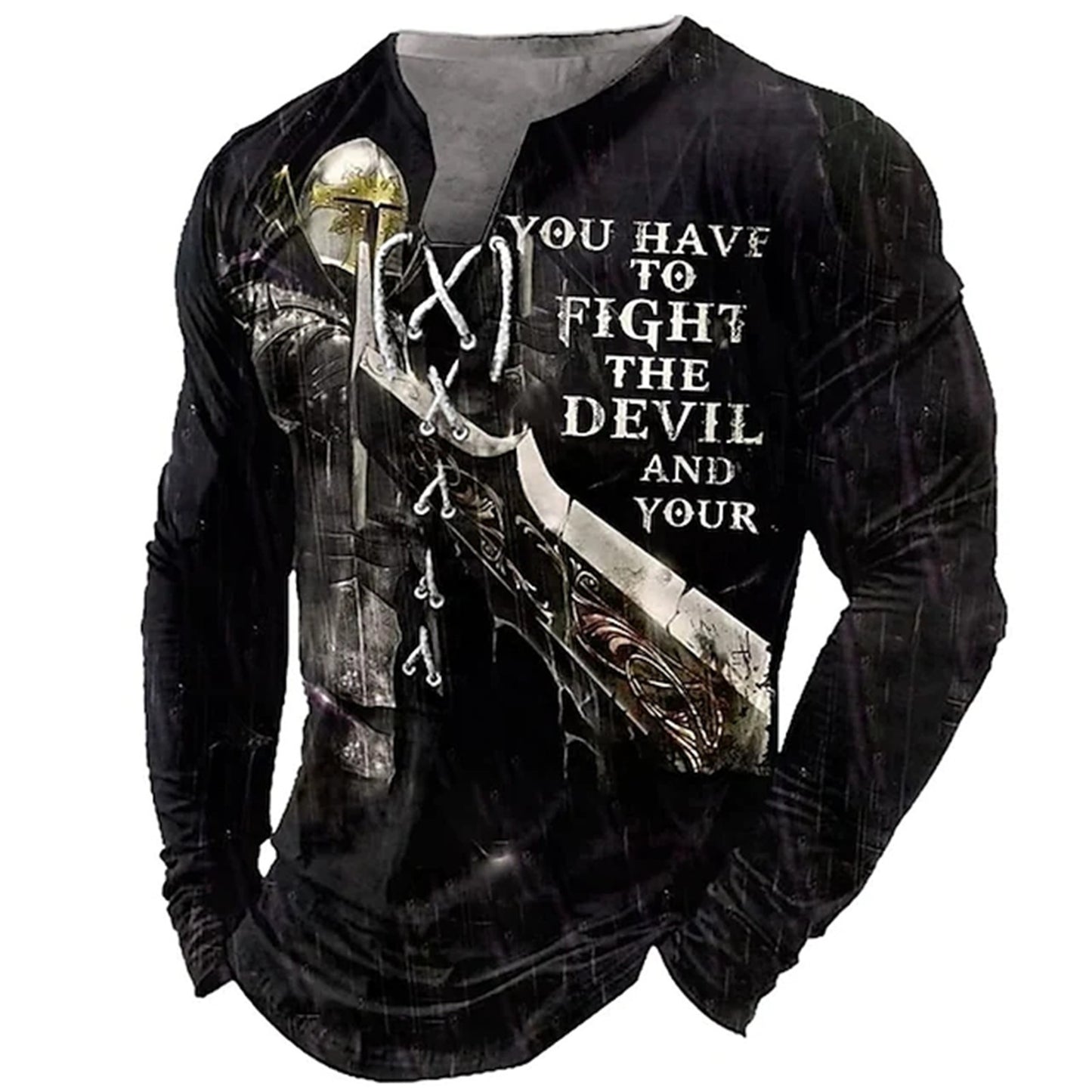 3D European American Sports Long Sleeve Shirt