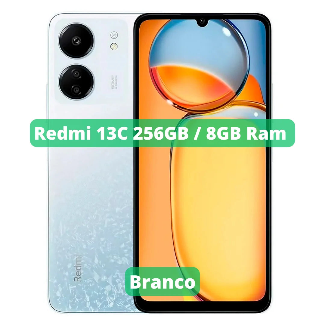 Xiaomi Redmi 13C Versão Global | Smartphone 4G , ROM Global , Câmera 50MP , Carregador 18W