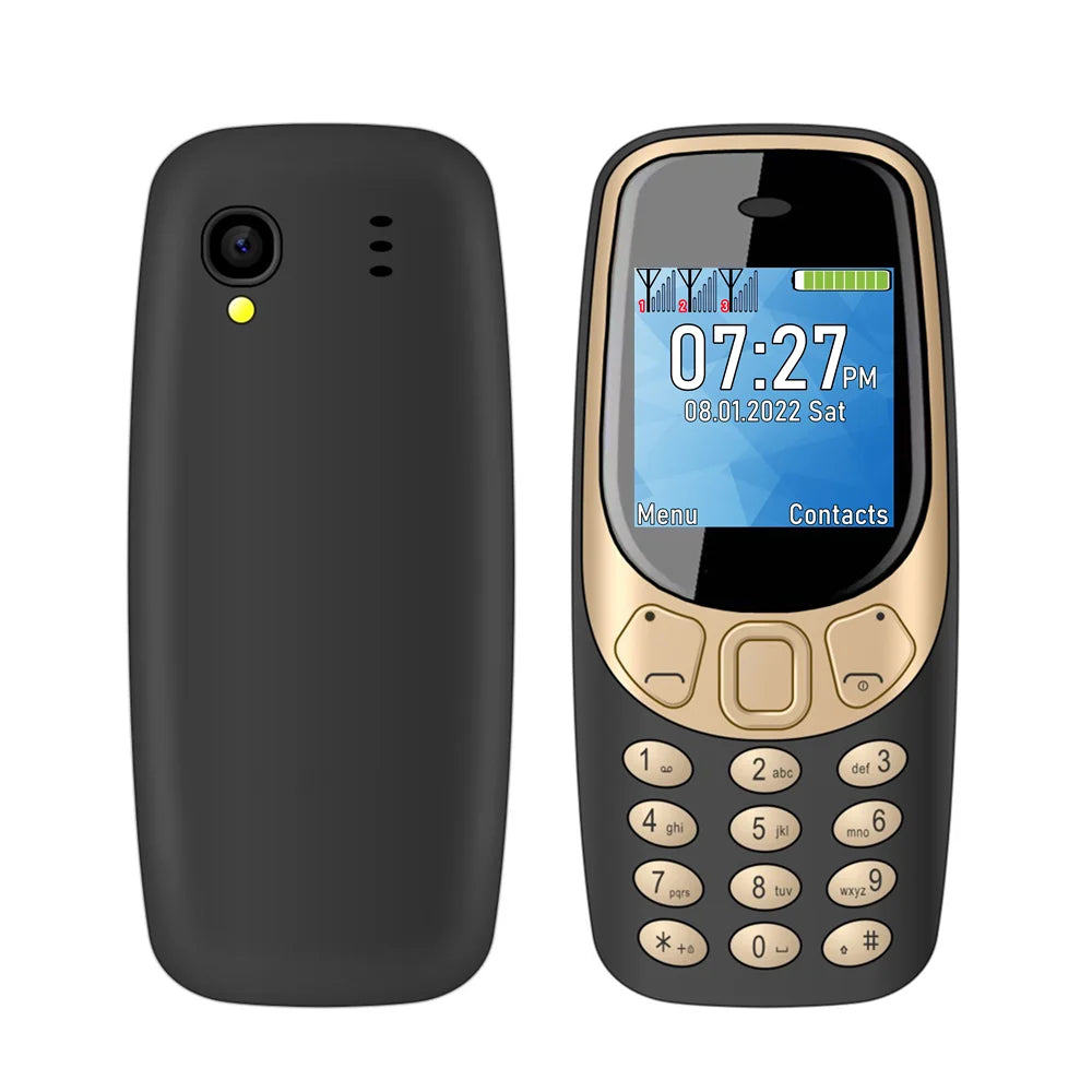 SERVO Q3308 PRO 3 SIM Card 3 Standby Mini Mobile Phone Bluetooth Dial Speed Dial Magic Voice FM Radio Call Recording Cellphone