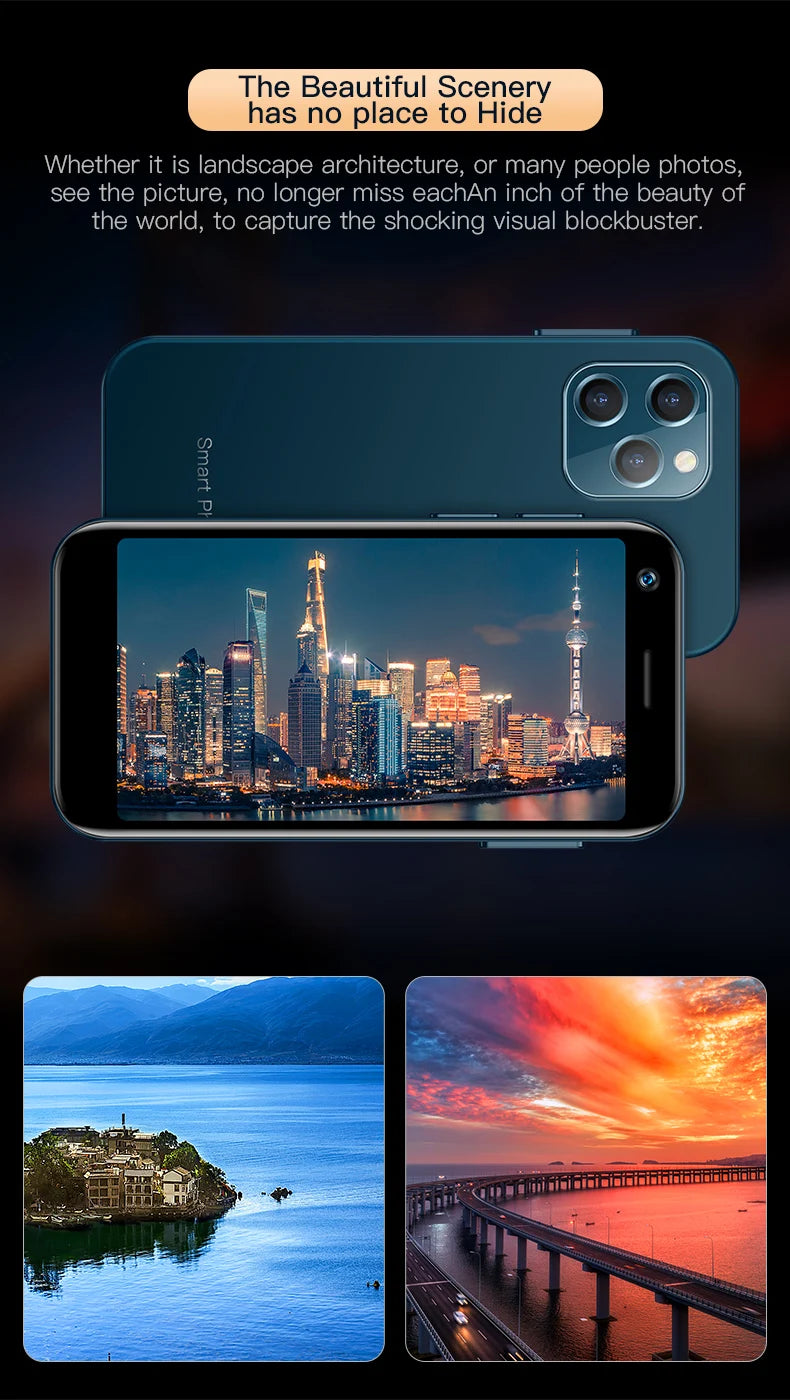 SOYES Android 10.0 Mini Smartphone 4G LTE Octa Core 13MP Camera 3.0'' Display OTG Cell Phone