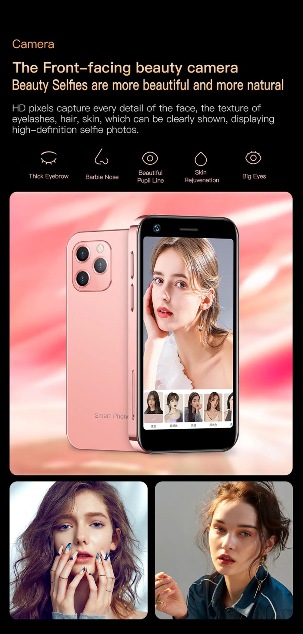 SOYES Android 10.0 Mini Smartphone 4G LTE Octa Core 13MP Camera 3.0'' Display OTG Cell Phone