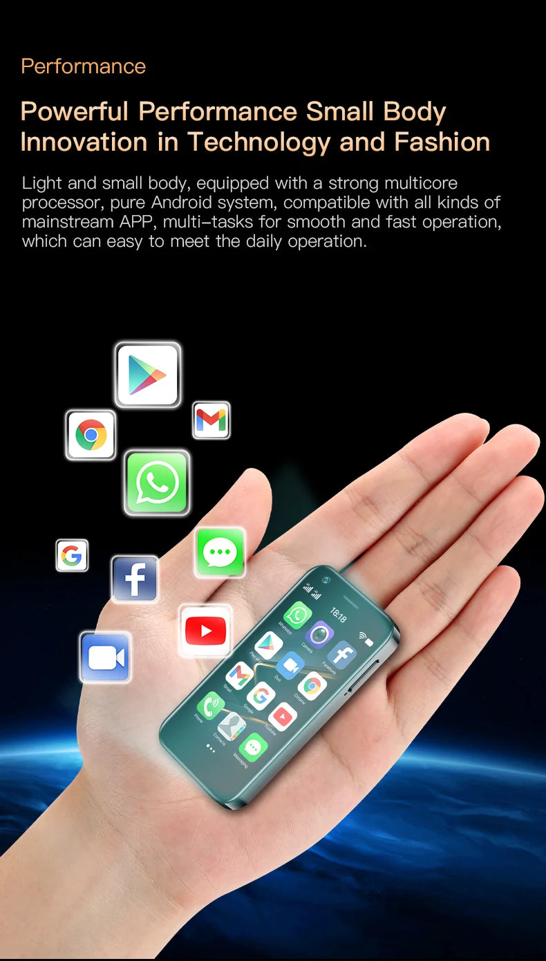 SOYES Android 10.0 Mini Smartphone 4G LTE Octa Core 13MP Camera 3.0'' Display OTG Cell Phone