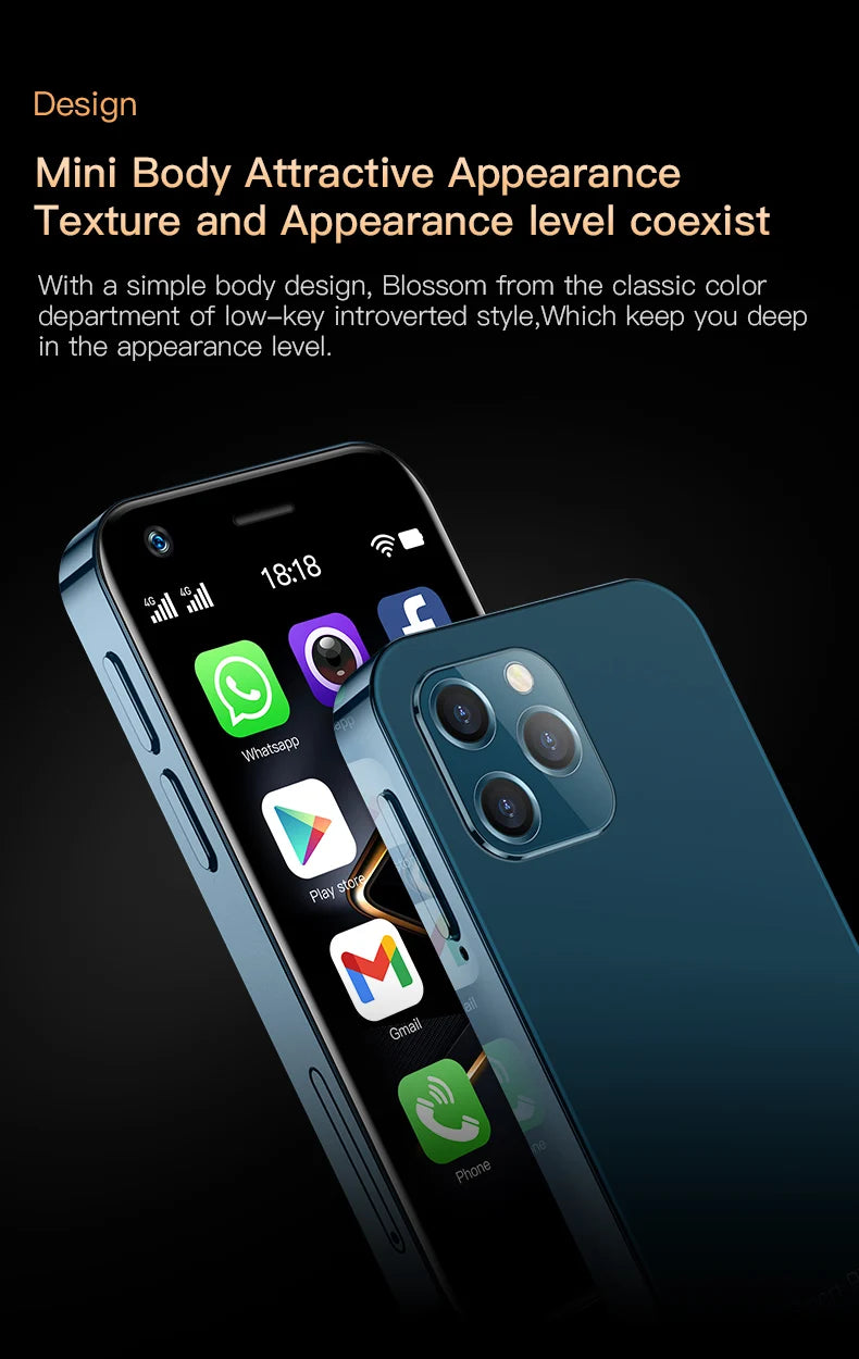 SOYES Android 10.0 Mini Smartphone 4G LTE Octa Core 13MP Camera 3.0'' Display OTG Cell Phone