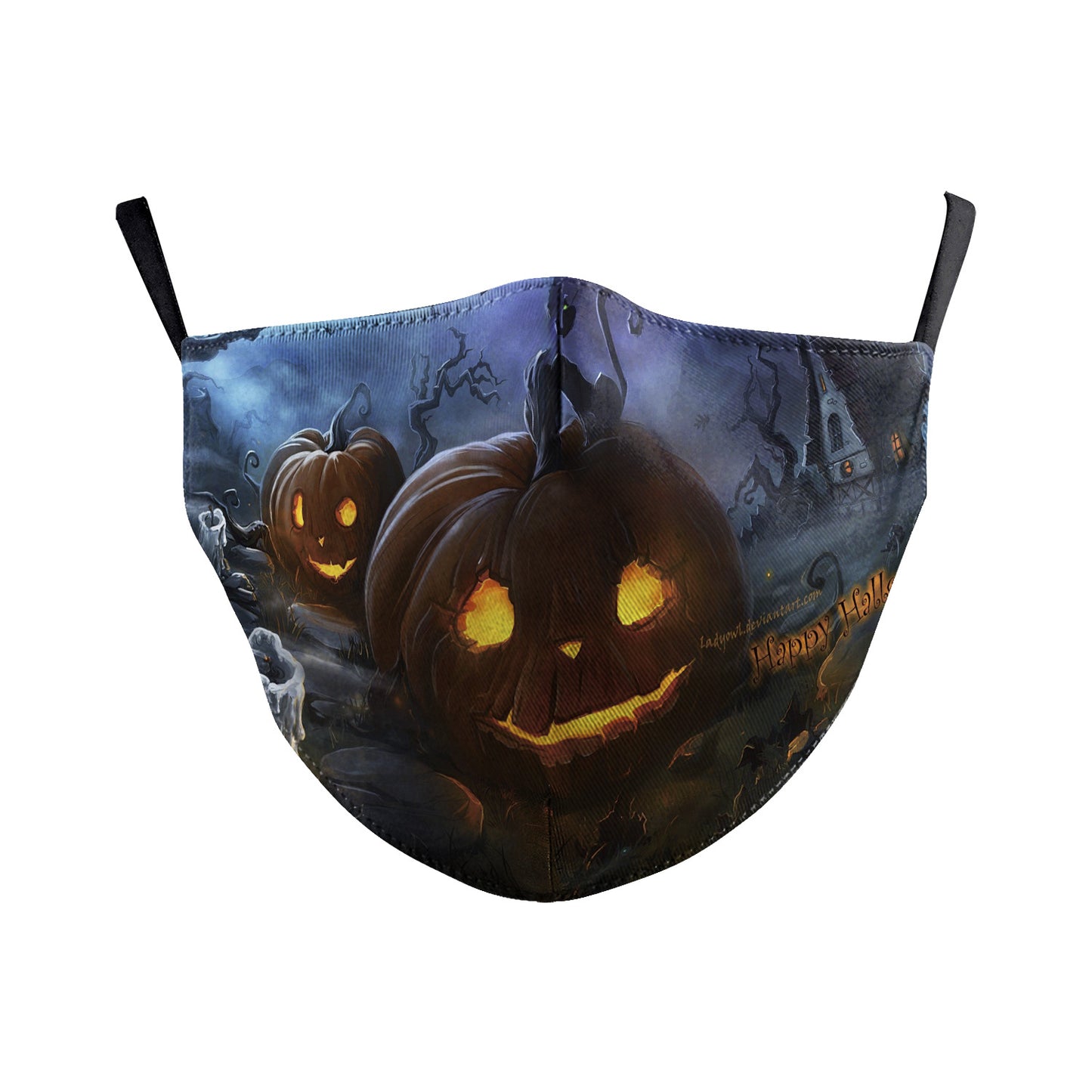 Digital Printing Wansheng Ghost Face Skull Double-layer Dust Mask