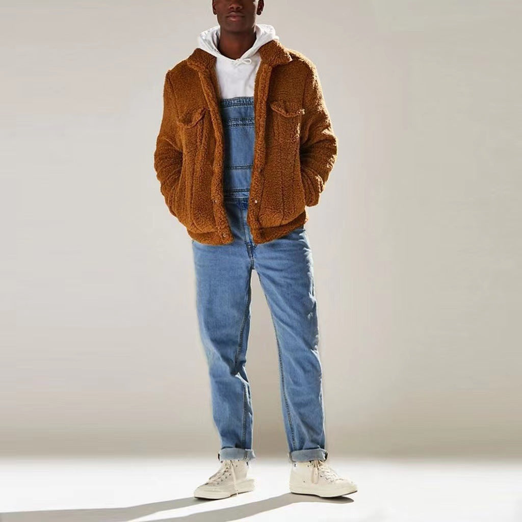 Suspender High Waist Men's Jeans