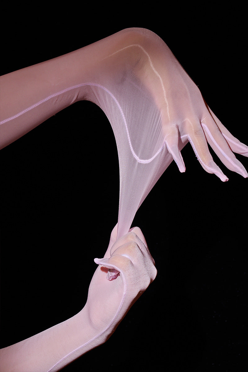 Ultra-thin Five-finger Stockings Gloves Silky