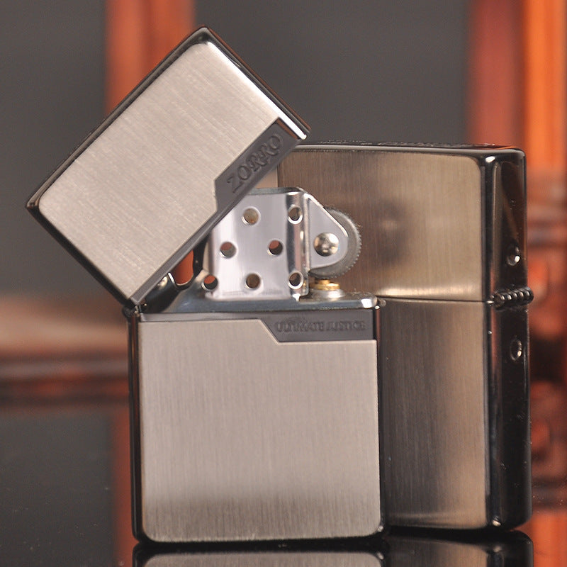 Titanium Color Block Kerosene Lighter Wire Drawing