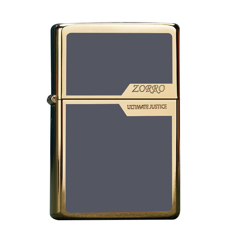 Titanium Color Block Kerosene Lighter Wire Drawing