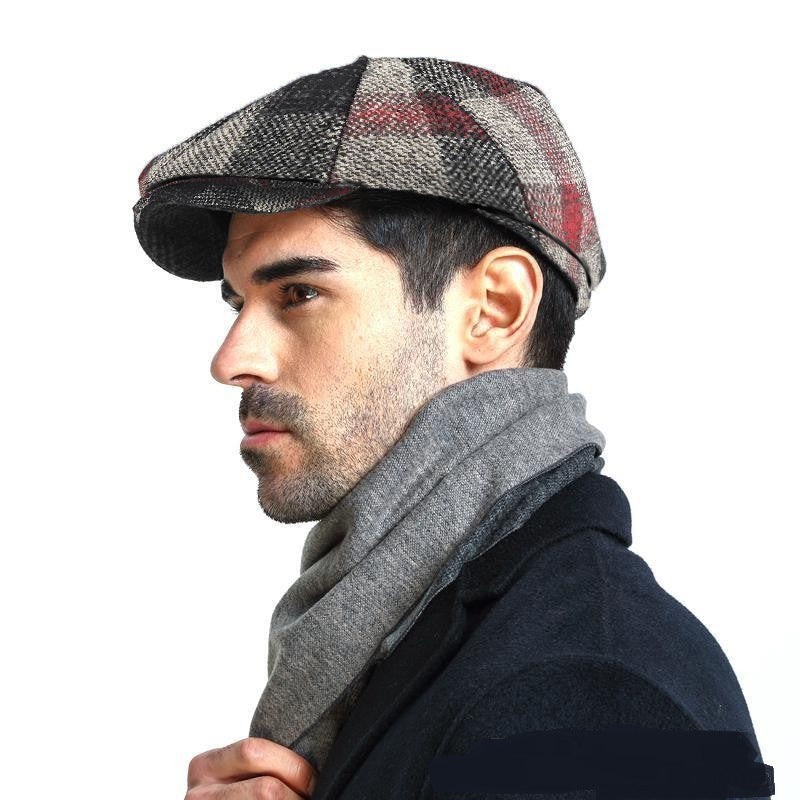 European American Style Pattern Octagonal Cap