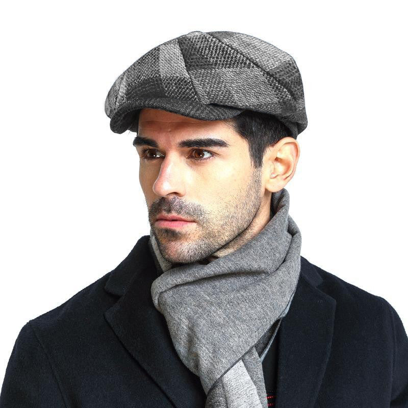 European American Style Pattern Octagonal Cap
