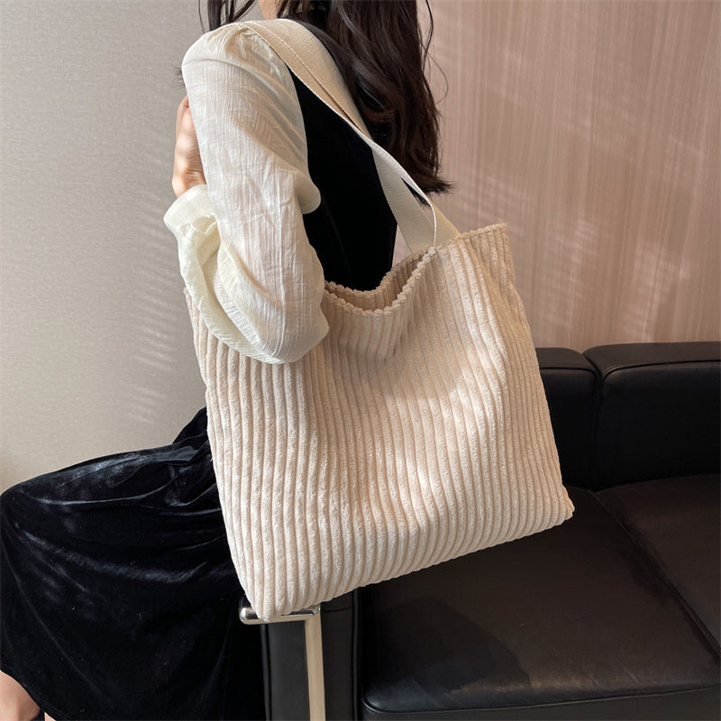 Japanese & Korean College Style Corduroy Bag