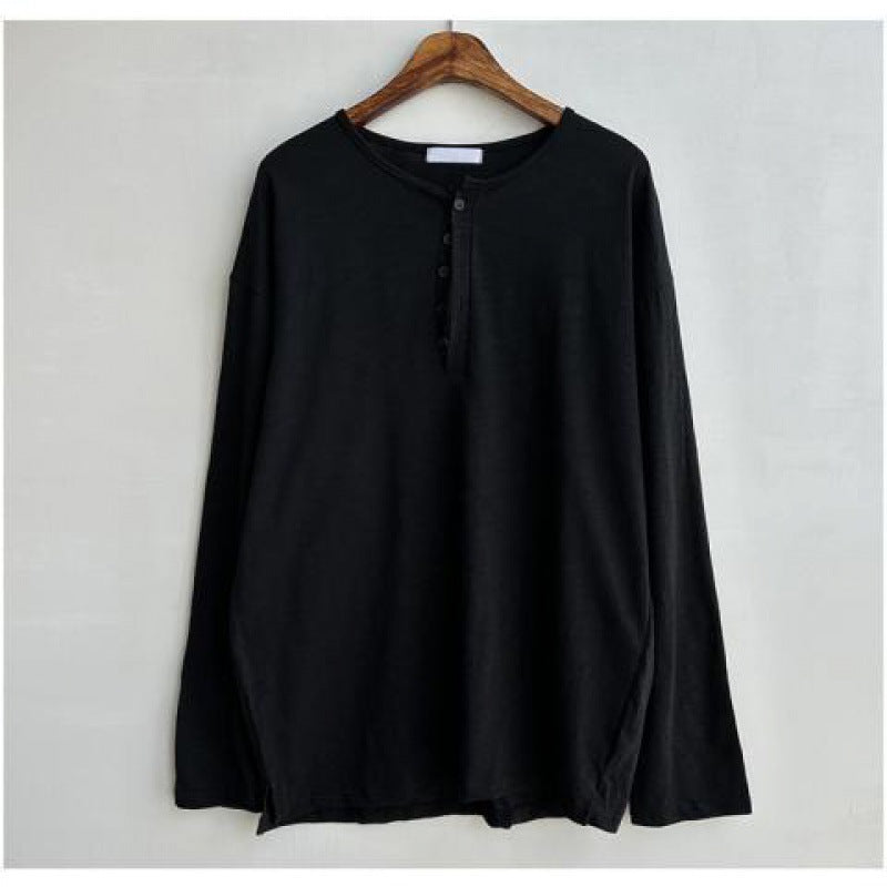 Plus Size Men's Loose Irregular Long Sleeve Shirt