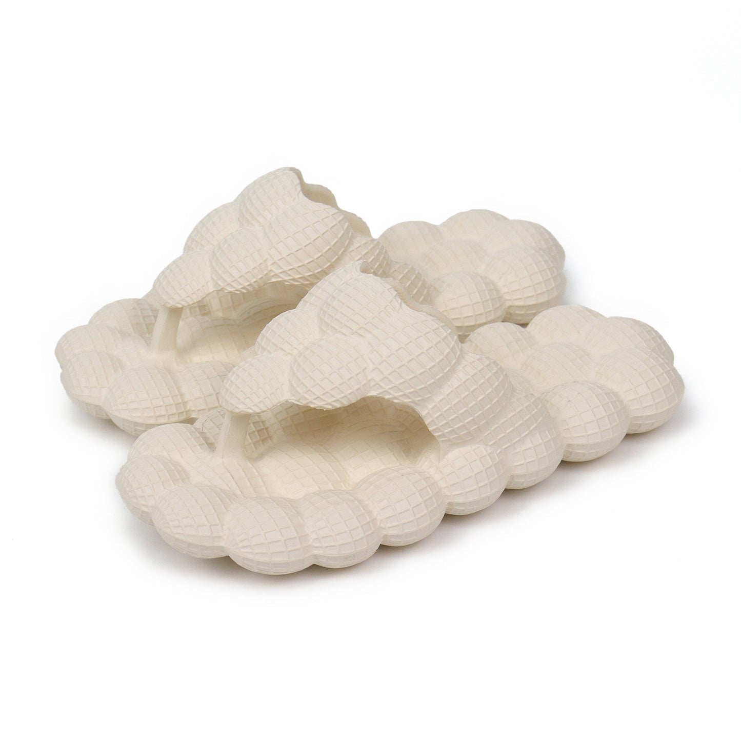 Thick-Soled Litchi Flip-Flops