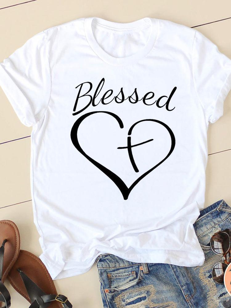 Women's Short-sleeved T-shirt Fashion Printing
