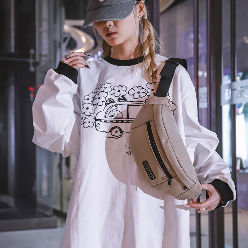 Unisex Nylon Fanny Pack Sporty Messenger