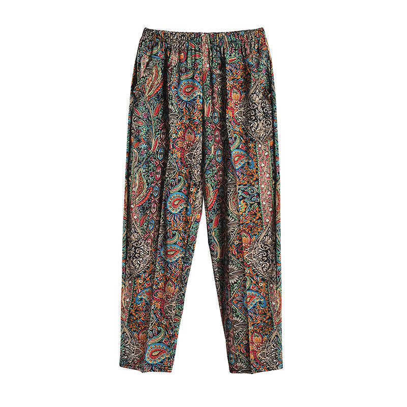 Mom's Summer Thin Cropped Pants