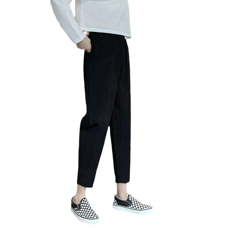 Slimming Spring And Summer Black Casual Pants