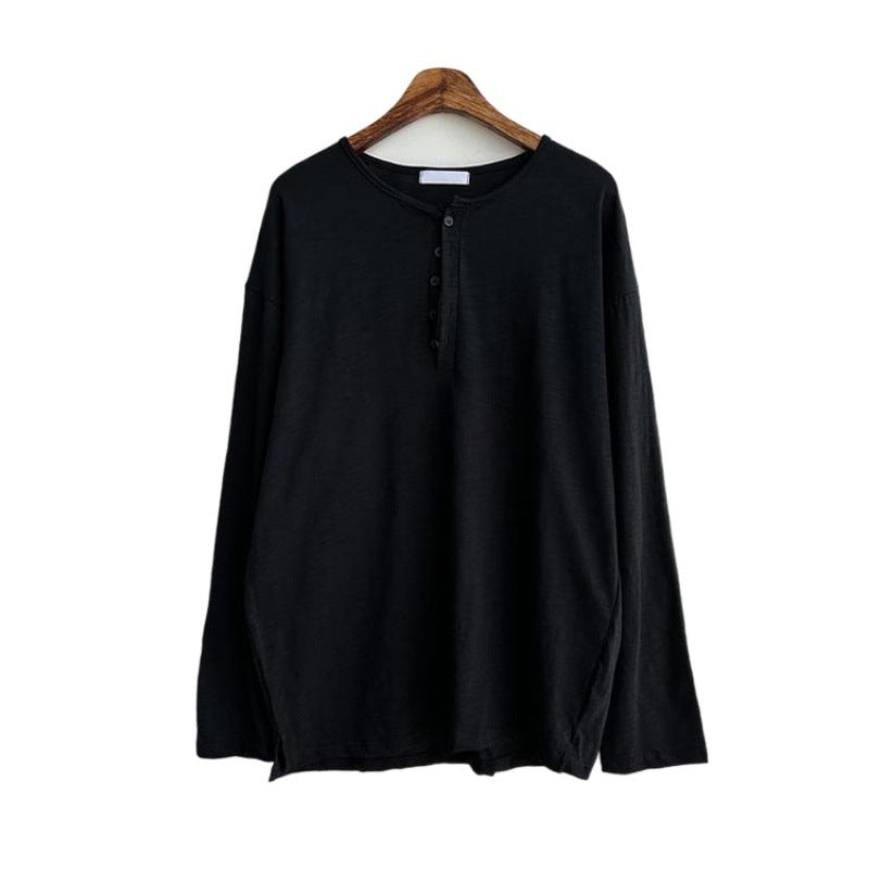 Plus Size Men's Loose Irregular Long Sleeve Shirt