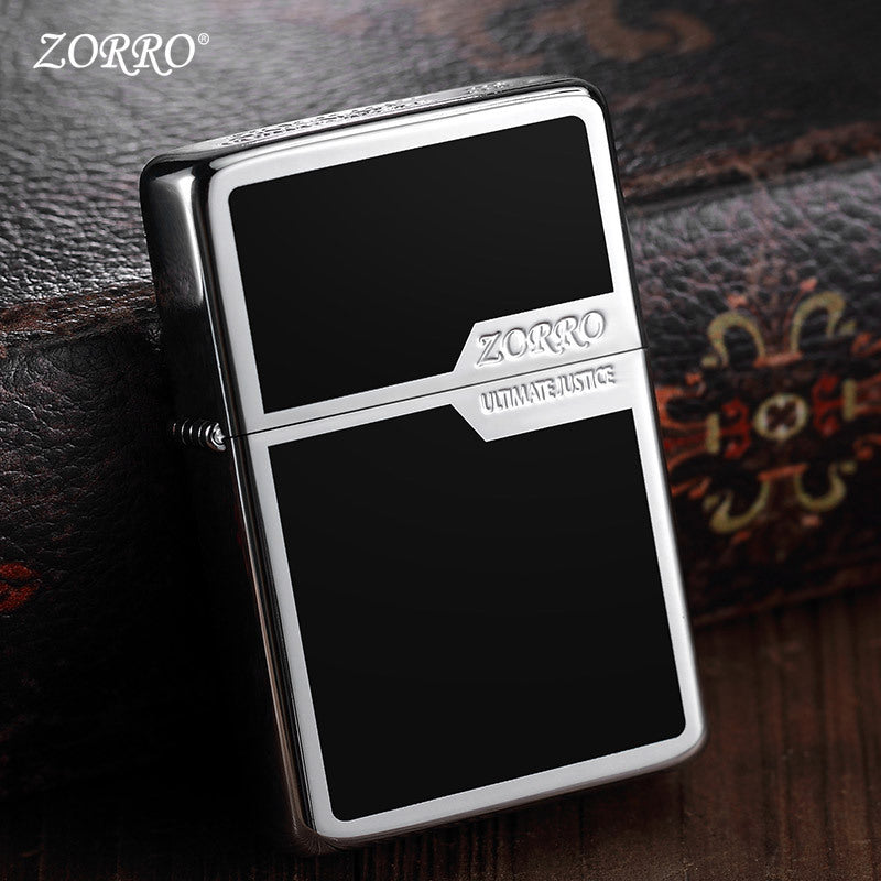 Titanium Color Block Kerosene Lighter Wire Drawing