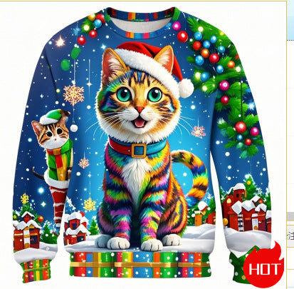 Polyester Spring And Autumn Round Neck Men's Sweater