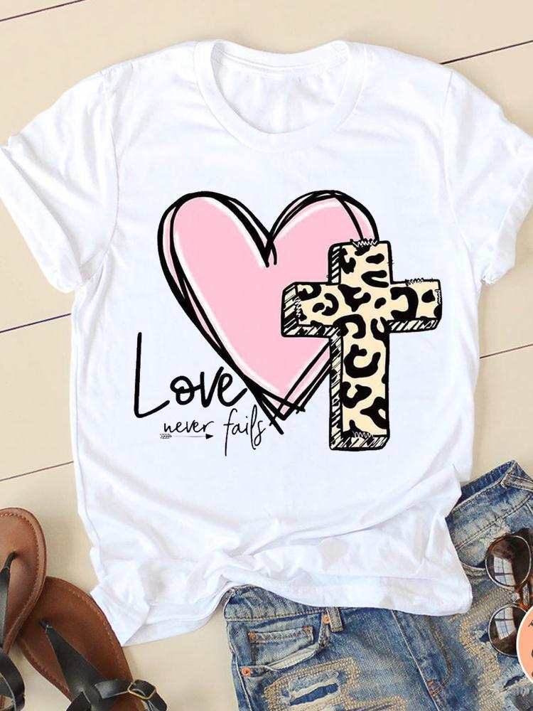 Women's Short-sleeved T-shirt Fashion Printing