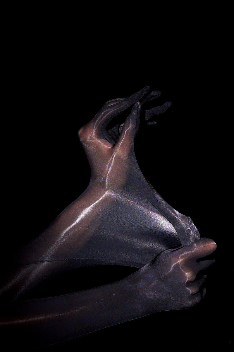 Ultra-thin Five-finger Stockings Gloves Silky