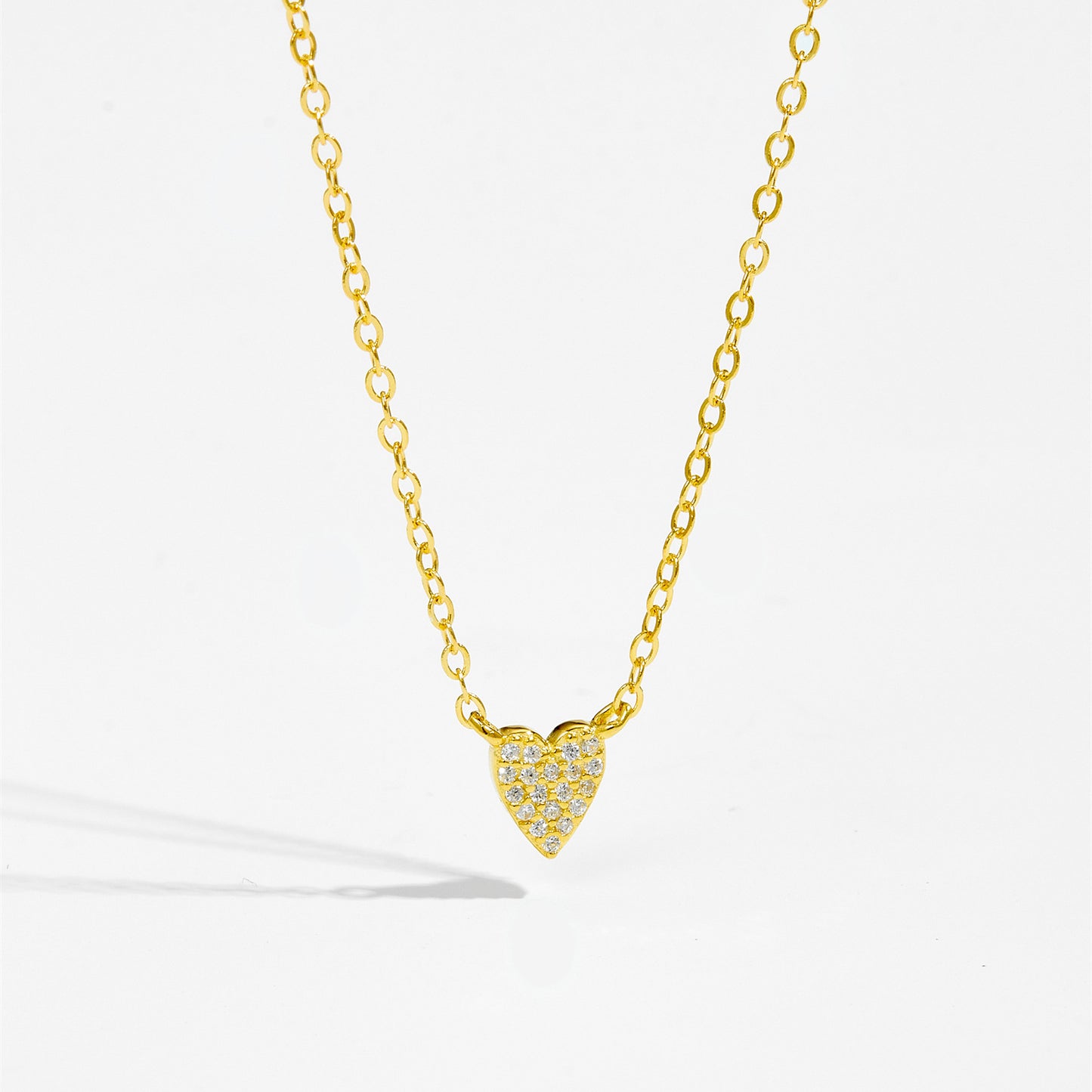 S925 Diamond Heart Pendant Necklace