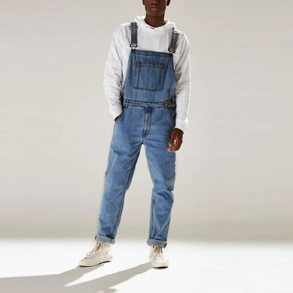 Suspender High Waist Men's Jeans