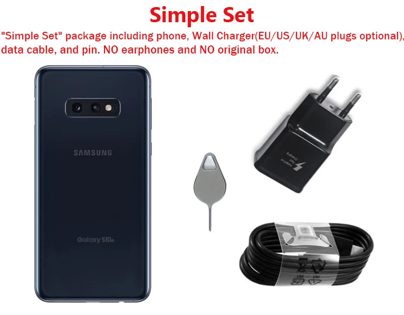 Samsung Galaxy S10e Duos G970FD Dual Sim Global Version Exynos 6GB RAM 128GB ROM Octa Core 5.8' NFC Original Unlocked Cell Phone